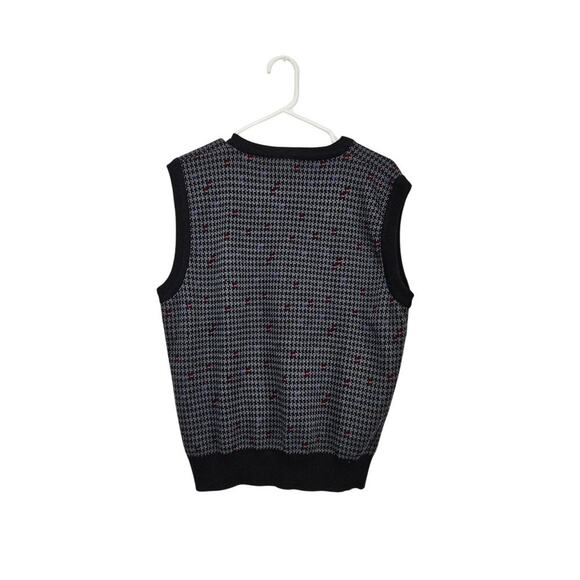 Vintage 90s J.J. Cochran Grey Sweater Vest Men's Sleeveless V-Neck Size Large - Picture 2 of 4